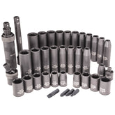 38 Piece 1/2 inch Drive SAE & Metric Impact Socket Set with Impact Driver - 58138